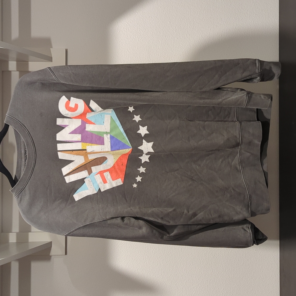 XL Living Fully Book Launch Grey Sweater